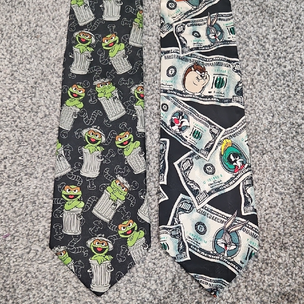 2 Pack!! Cartoon Men's Ties